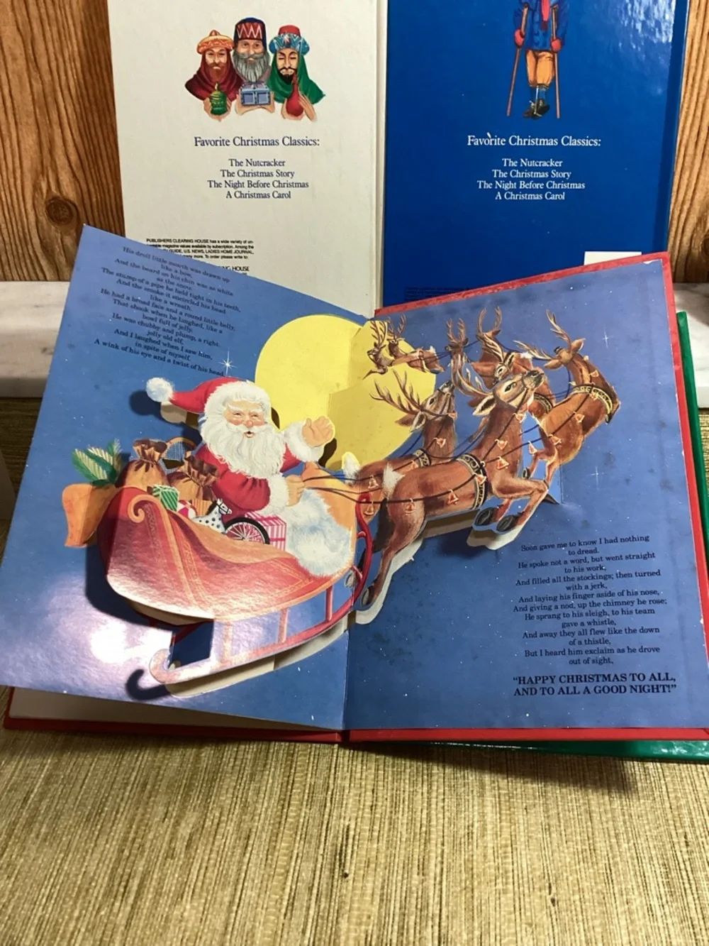 Vintage 1989 Favorite Christmas Classics Treasury Collection 4Pop Up Books